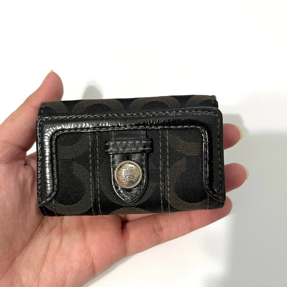 Coach Canvas and Leather Key Chain Holder Wallet - Picture 1 of 7